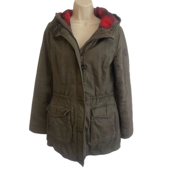 HOLLISTER Green Parka Coat - Picture 1 of 8